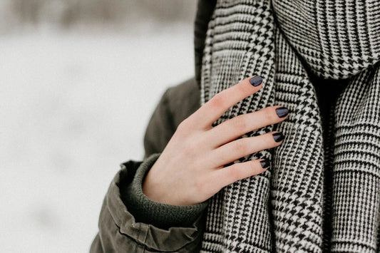 Lady with painted nails