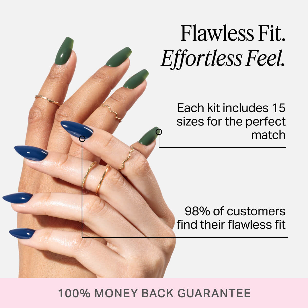 Silver Spoon Press On (Almond)