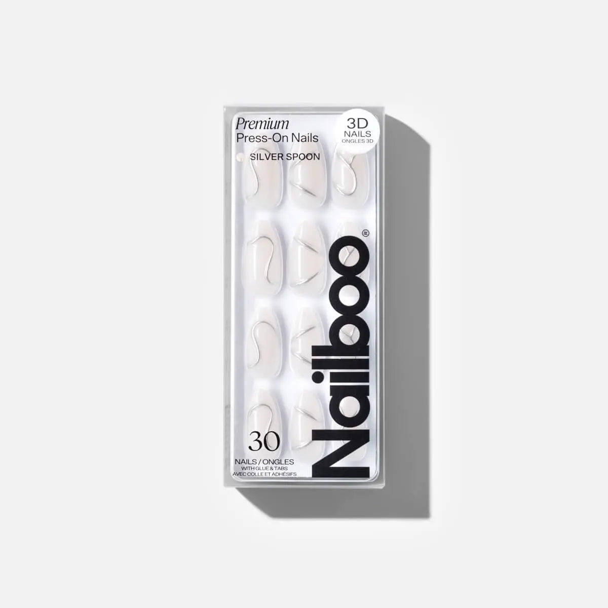 Silver Spoon Press On (Almond) Nailboo®