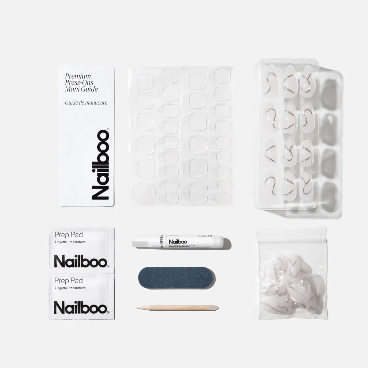 Silver Spoon Press On (Almond) Nailboo®