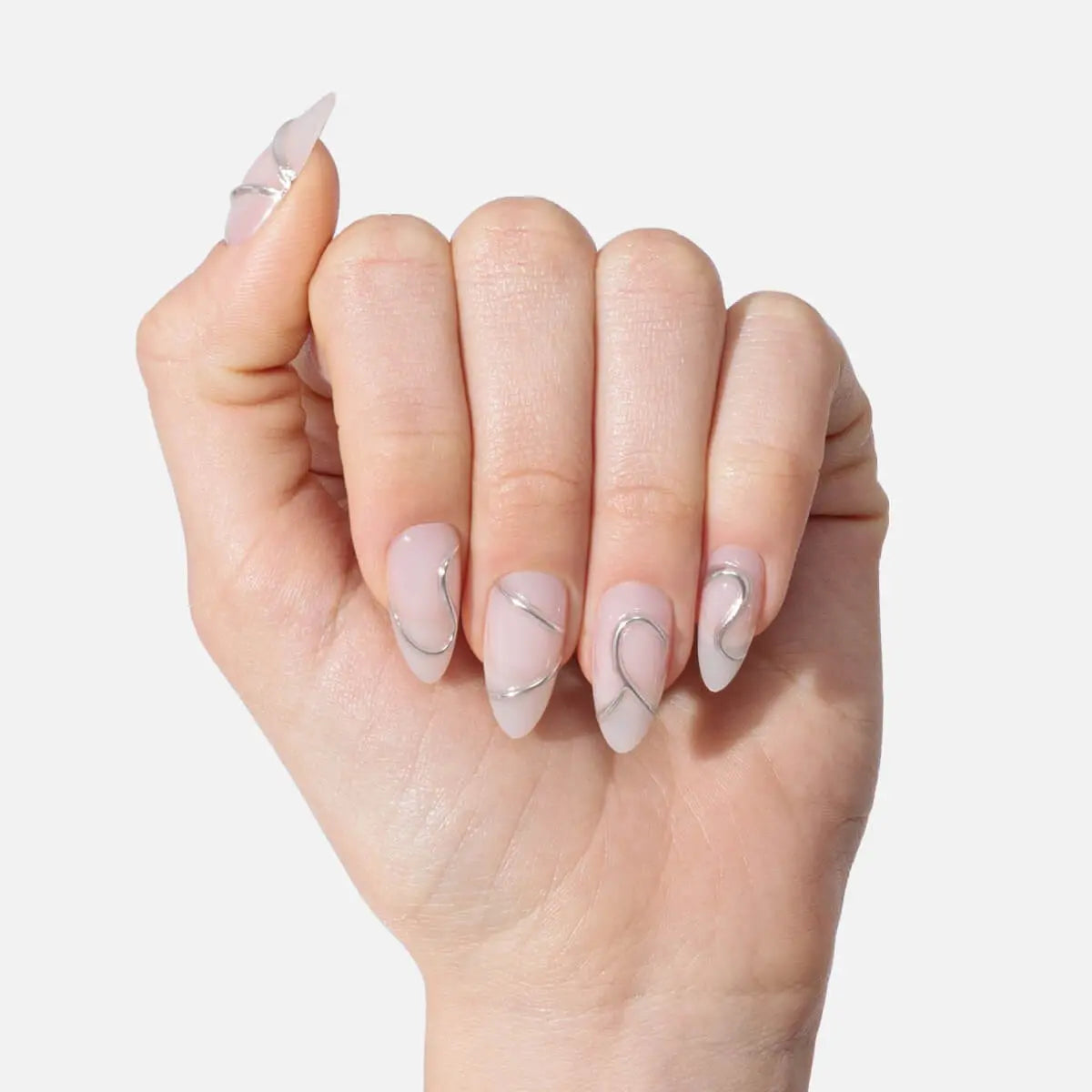 Silver Spoon Press On (Almond) Nailboo®