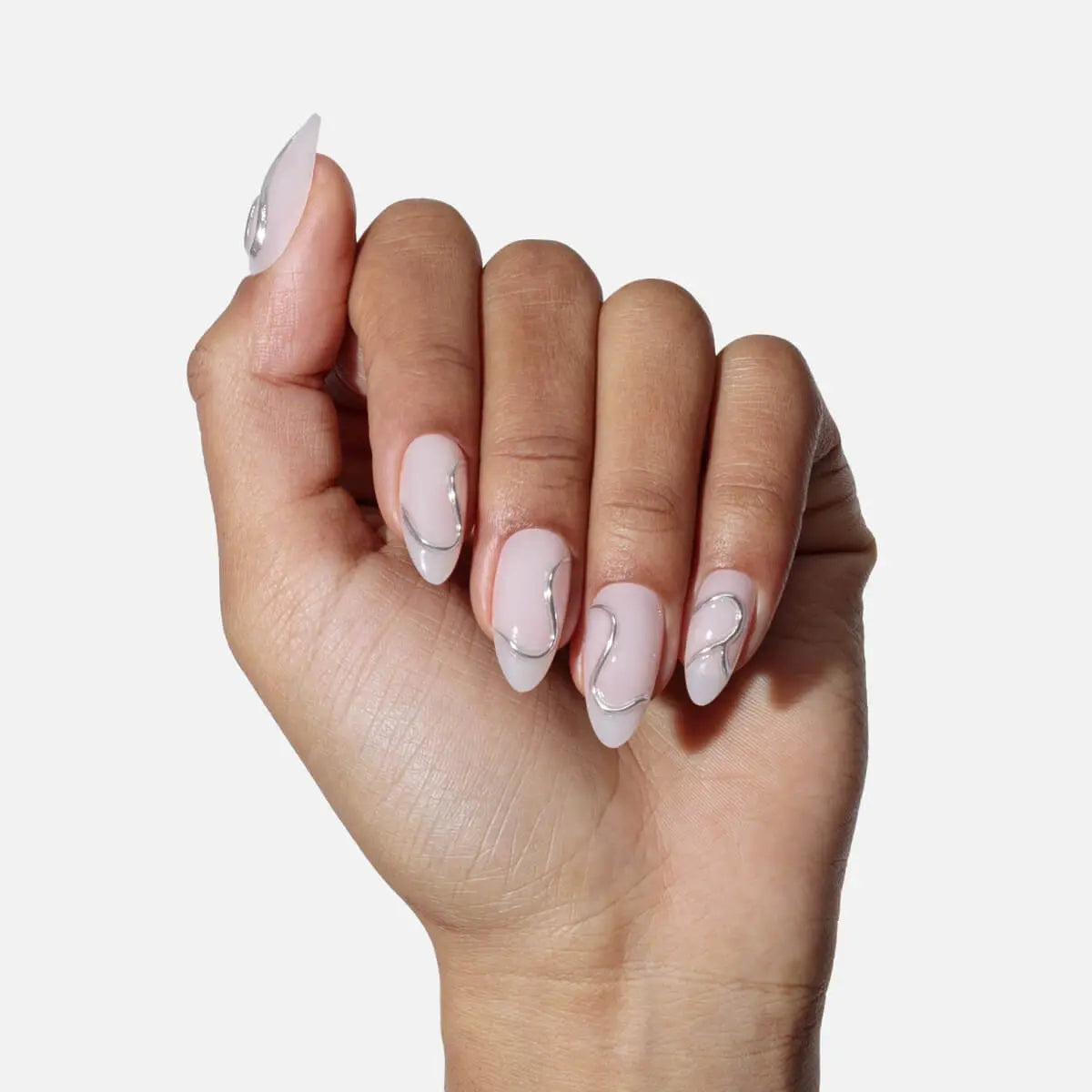 Silver Spoon Press On (Almond) Nailboo®