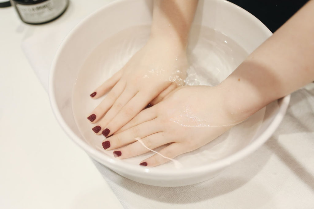 Painted nails in a bowl