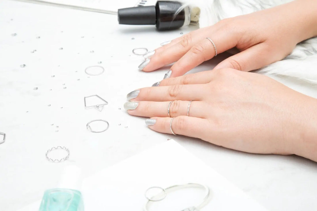 A hand and nail polish