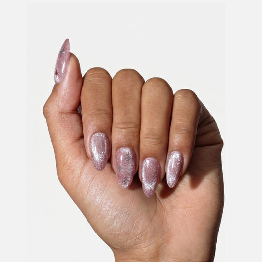 Pink Quartz Press On (Medium Almond)