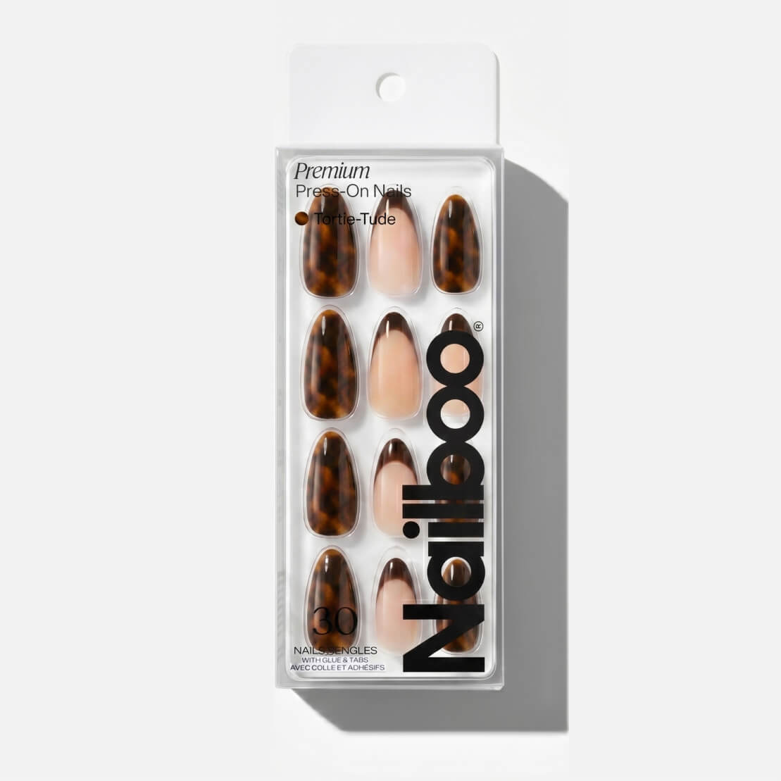 Tortie-Tude Press On (Medium Almond)