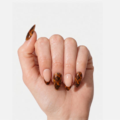Tortie-Tude Press On (Medium Almond)