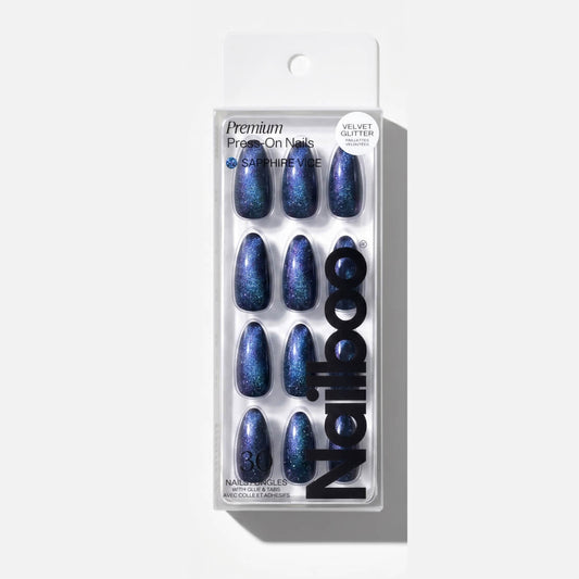 Sapphire Vice Press On (Medium Almond)
