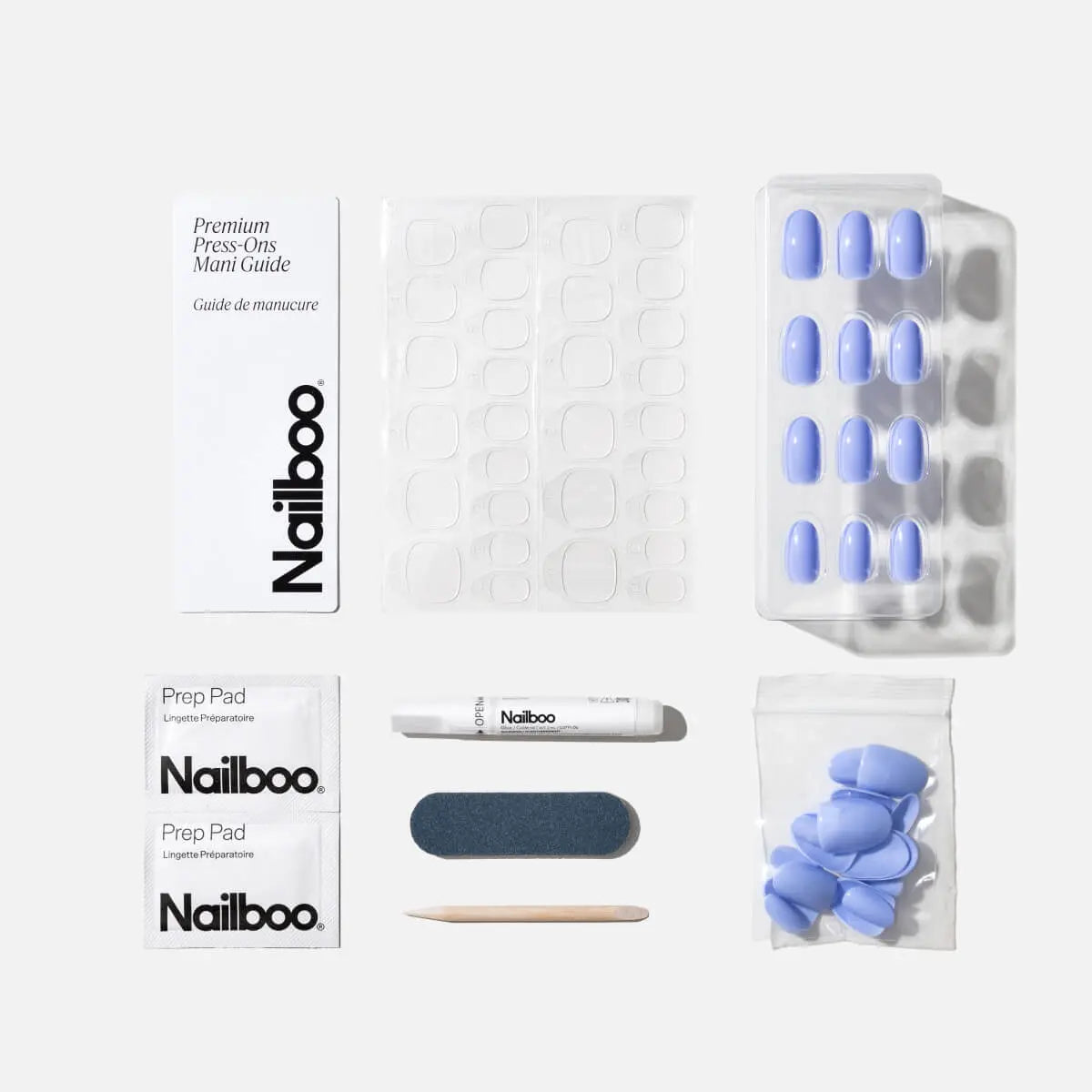 Baby Blue Press On (Round) Nailboo®