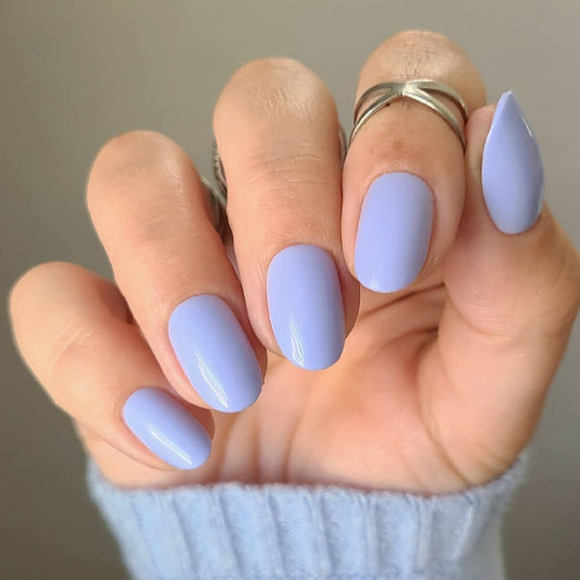 Baby Blue Press On (Round)