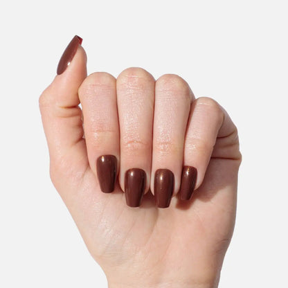 Bronco Brown Press On (Coffin) Nailboo®