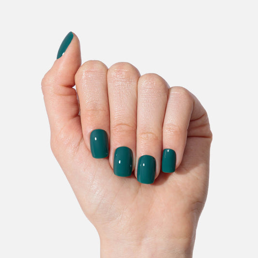 Exotic Emerald Press On (Square)