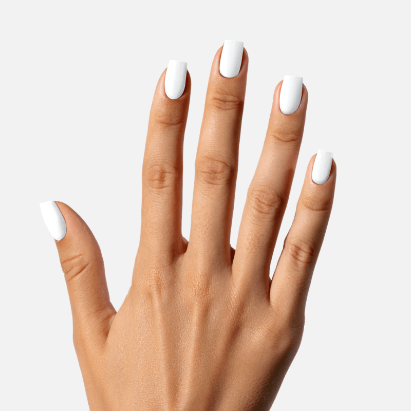 Bright white nails | White gel nails, White nails, Nails