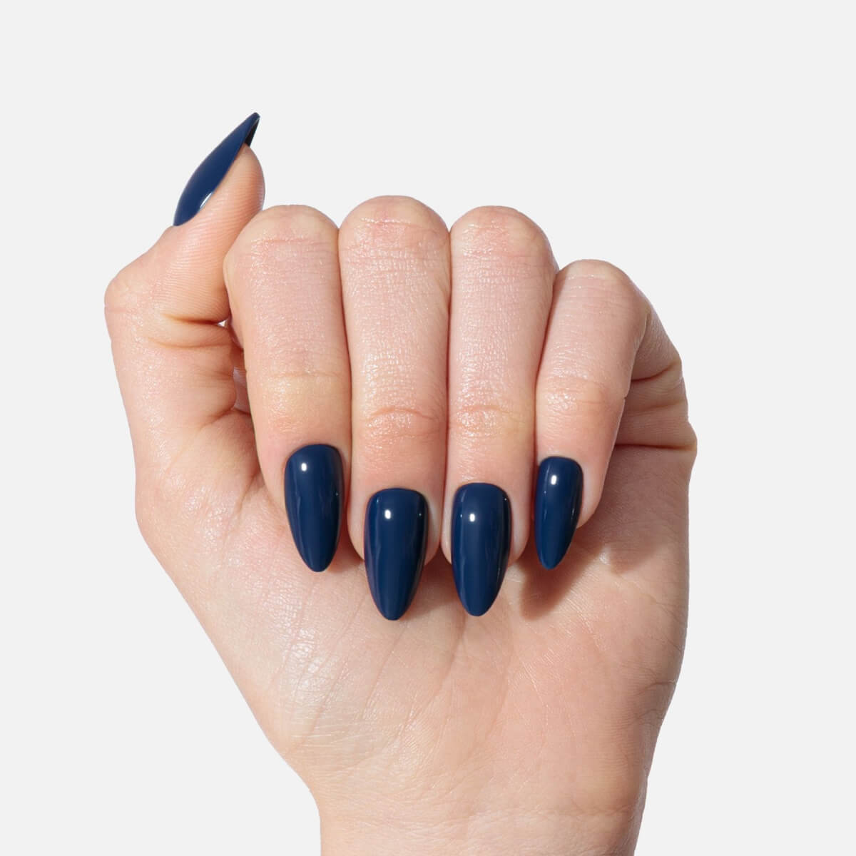 Ocean Blue Press On (Almond)
