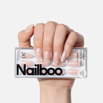 Shine On Press On (Almond) Nailboo®
