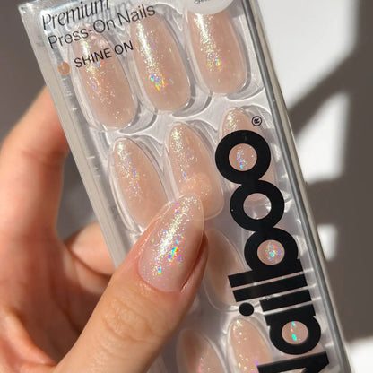 Shine On Press On (Almond) Nailboo®