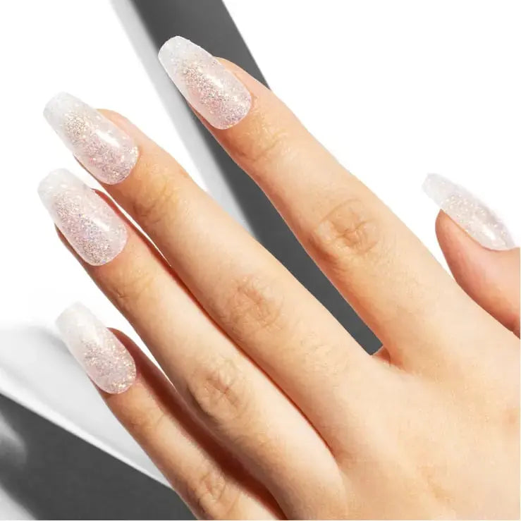 White Sparkly Nails | Clear Sparkle Nail Powder | Nailboo®